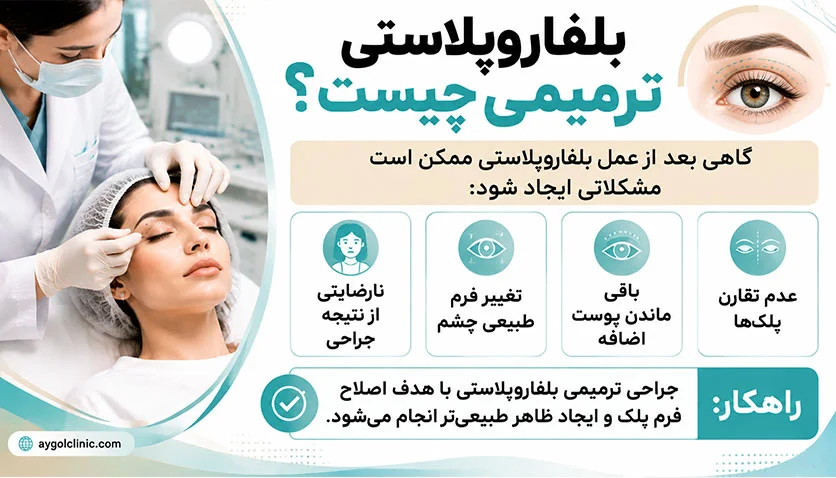 نتیجه اصلاح افتادگی یا عدم تقارن پلک با جراحی ترمیمی بلفاروپلاستی